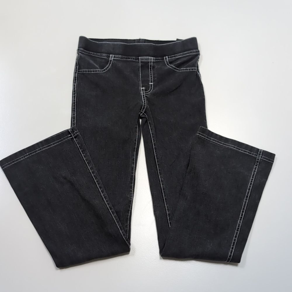 Black Flare Pull-on Jeans